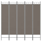 5-Panel Room Divider Anthracite 78.7"x86.6" Fabric