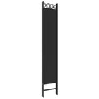 5-Panel Room Divider Black 78.7"x86.6" Fabric