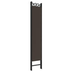 6-Panel Room Divider Brown 94.5"x86.6" Fabric
