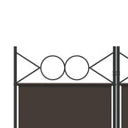 6-Panel Room Divider Brown 94.5"x86.6" Fabric