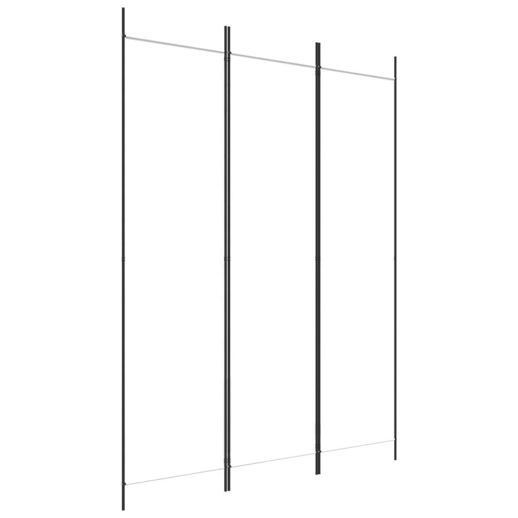 3-Panel Room Divider White 59.1"x78.7" Fabric