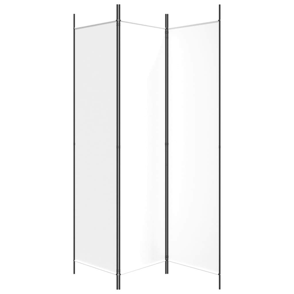 3-Panel Room Divider White 59.1"x78.7" Fabric