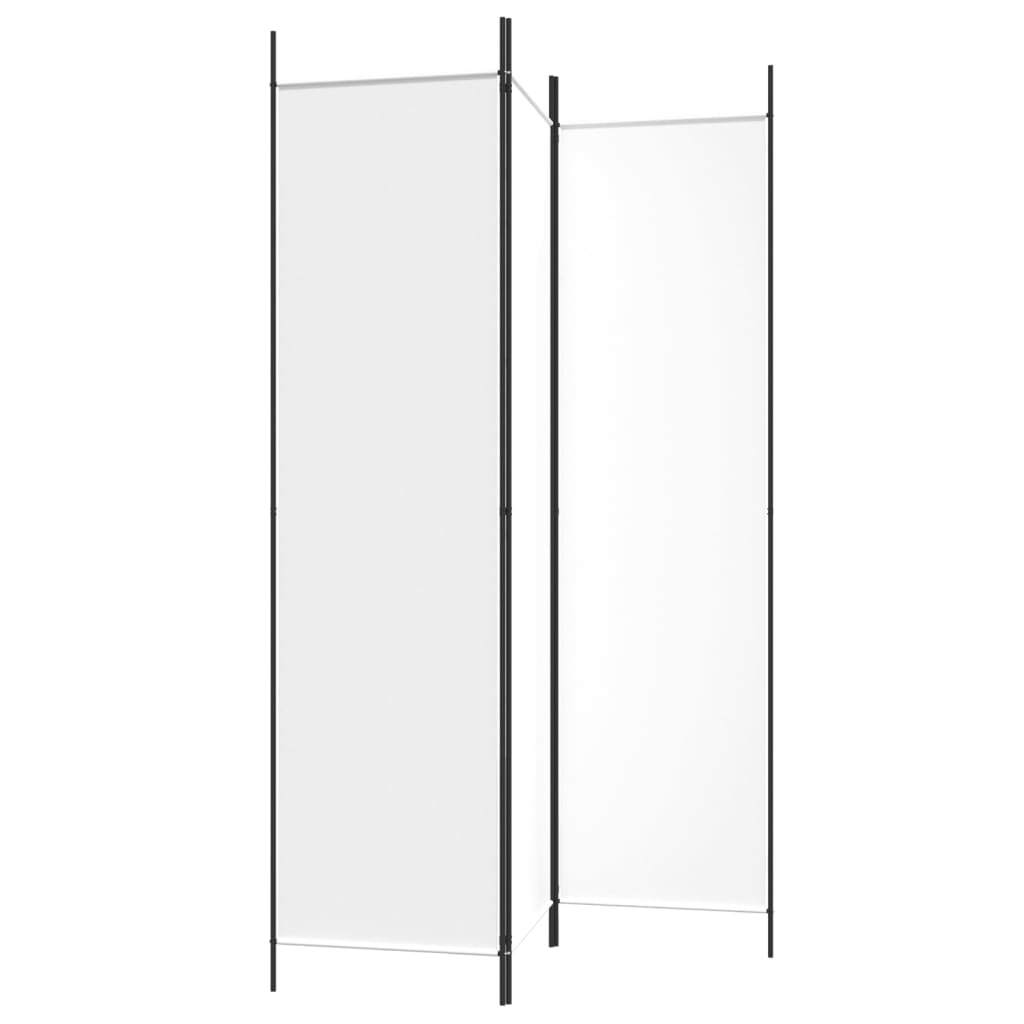 3-Panel Room Divider White 59.1"x78.7" Fabric