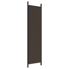 4-Panel Room Divider Brown 78.7"x78.7" Fabric
