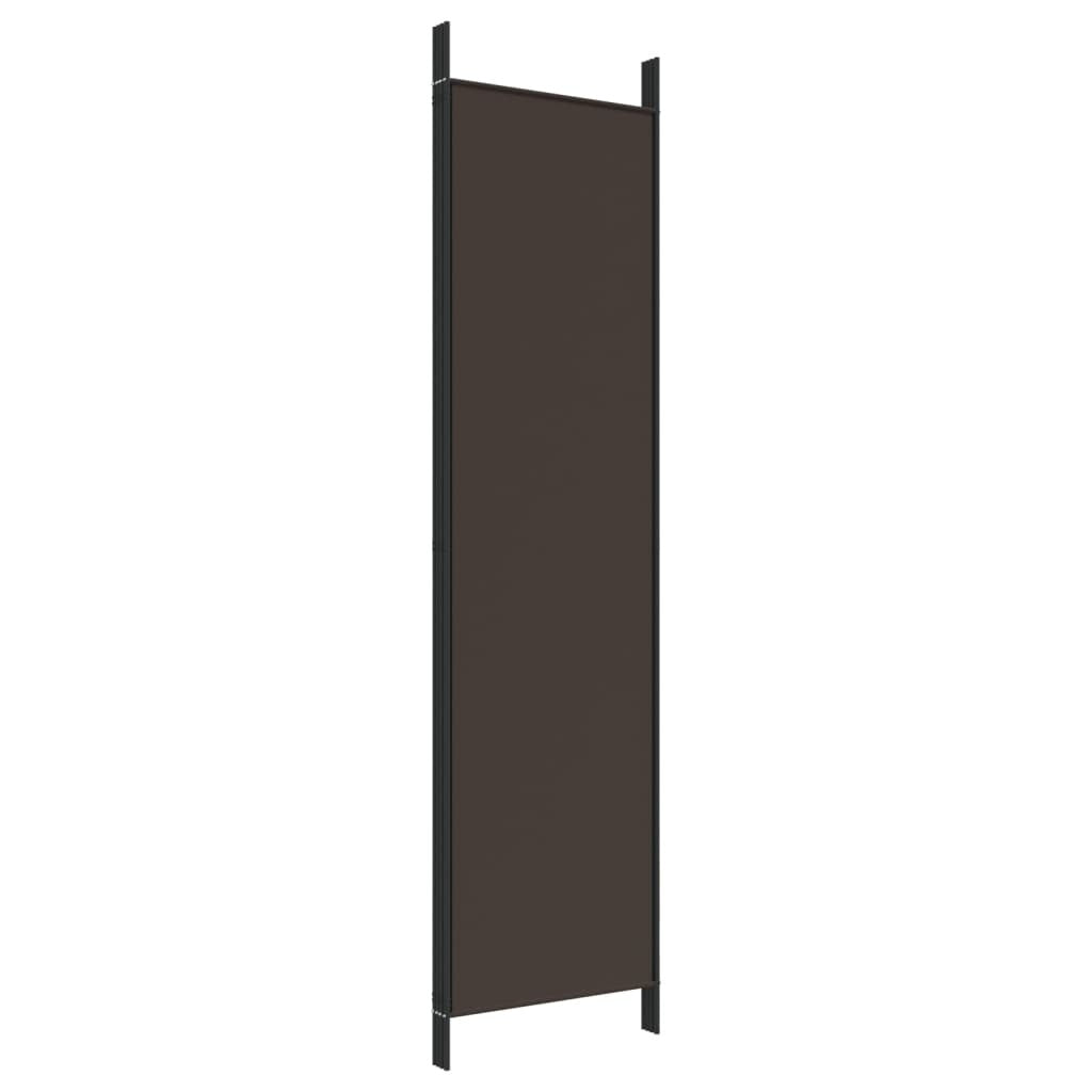 4-Panel Room Divider Brown 78.7"x78.7" Fabric