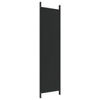 4-Panel Room Divider Black 78.7"x78.7" Fabric