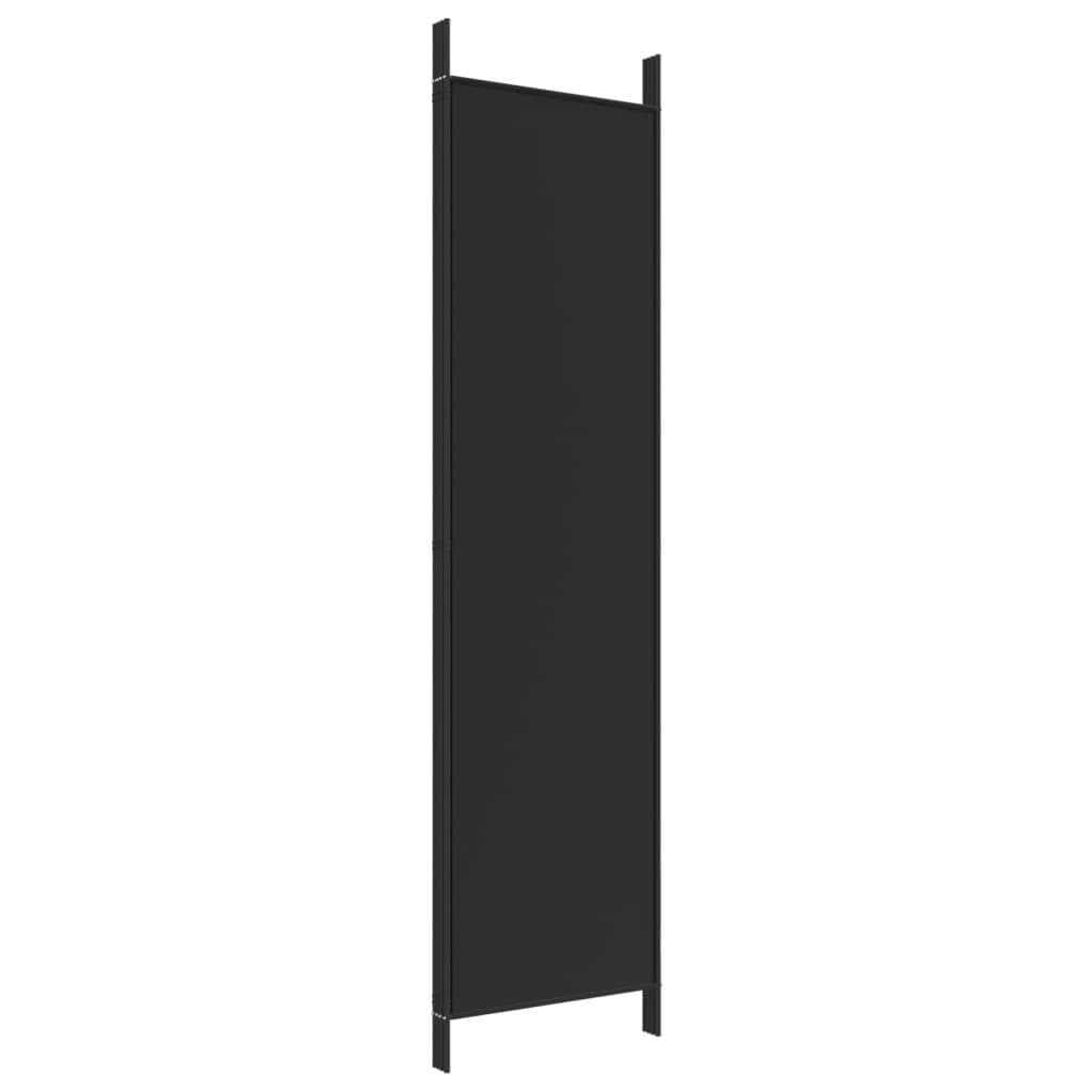 4-Panel Room Divider Black 78.7"x78.7" Fabric