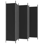 6-Panel Room Divider Black 118.1"x78.7" Fabric