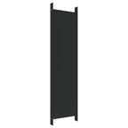 6-Panel Room Divider Black 118.1"x78.7" Fabric