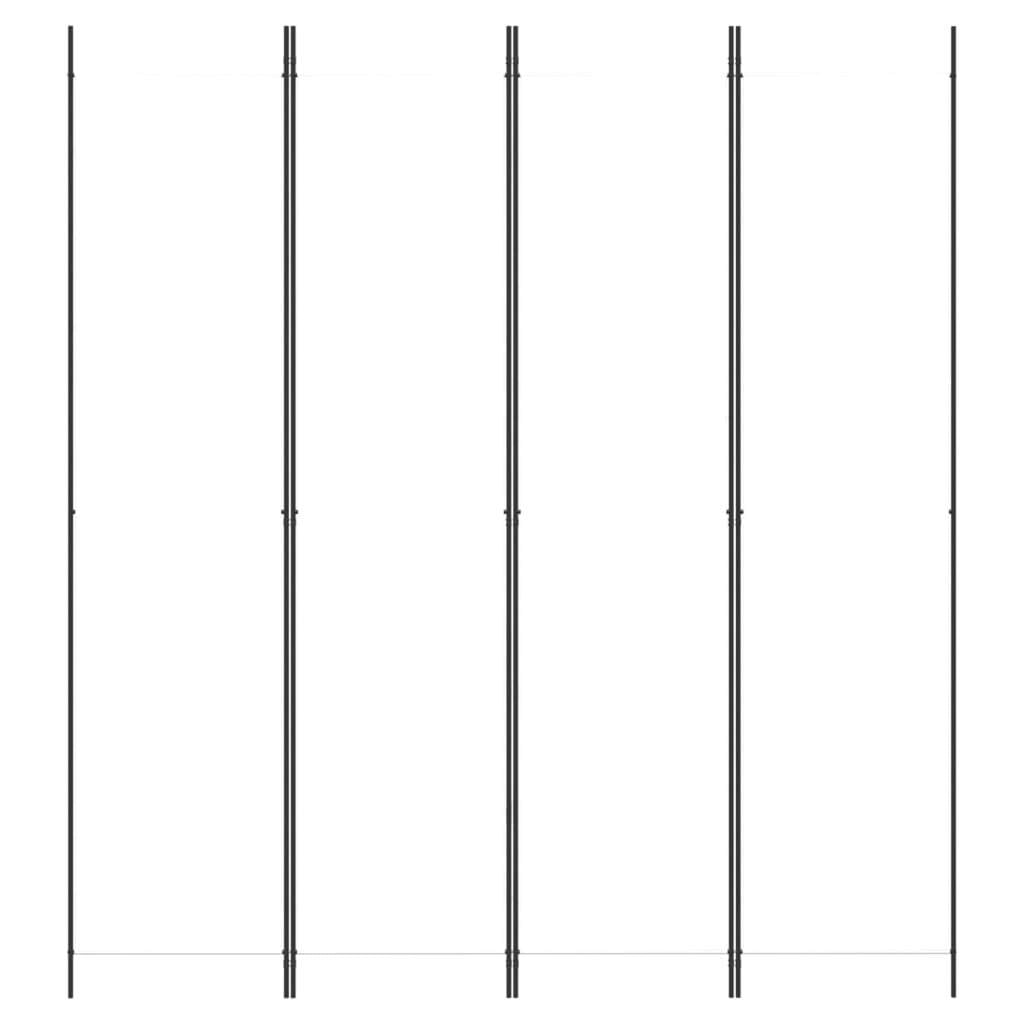 4-Panel Room Divider White 78.7"x86.6" Fabric