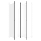 4-Panel Room Divider White 78.7"x86.6" Fabric