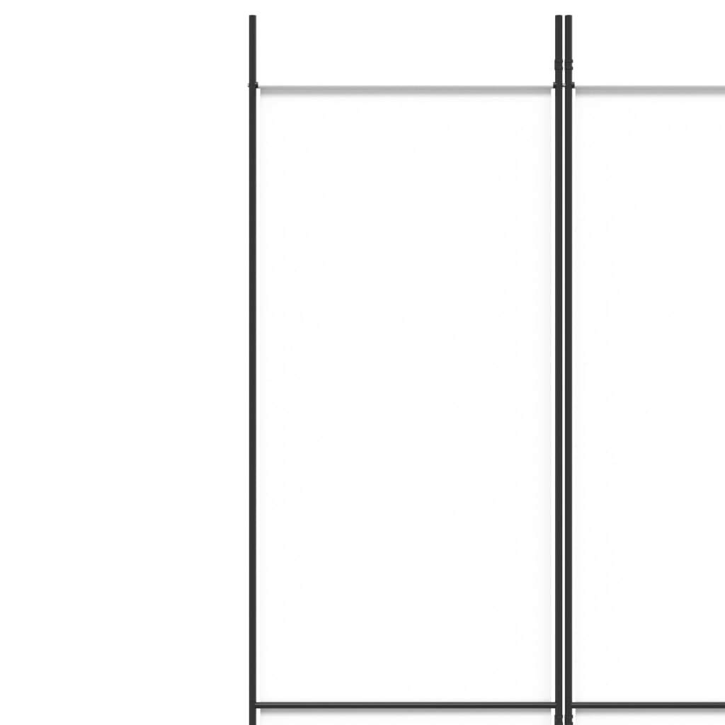4-Panel Room Divider White 78.7"x86.6" Fabric