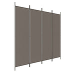 4-Panel Room Divider Anthracite 78.7"x86.6" Fabric