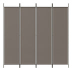 4-Panel Room Divider Anthracite 78.7"x86.6" Fabric