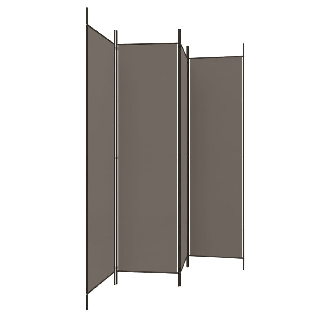 4-Panel Room Divider Anthracite 78.7"x86.6" Fabric