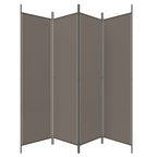 4-Panel Room Divider Anthracite 78.7"x86.6" Fabric
