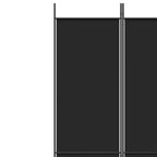 4-Panel Room Divider Black 78.7"x86.6" Fabric