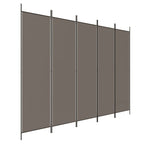 5-Panel Room Divider Anthracite 98.4"x86.6" Fabric