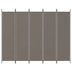 5-Panel Room Divider Anthracite 98.4"x86.6" Fabric