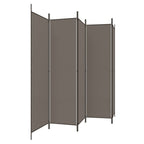 5-Panel Room Divider Anthracite 98.4"x86.6" Fabric