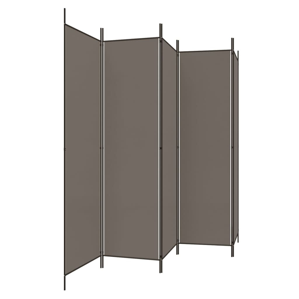 5-Panel Room Divider Anthracite 98.4"x86.6" Fabric
