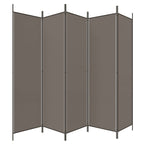 5-Panel Room Divider Anthracite 98.4"x86.6" Fabric