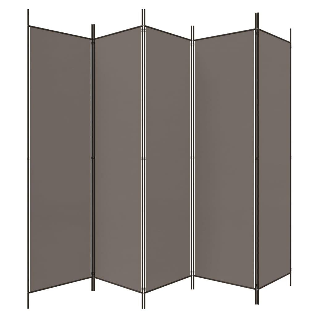 5-Panel Room Divider Anthracite 98.4"x86.6" Fabric
