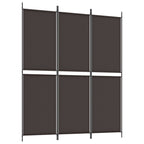 3-Panel Room Divider Brown 59.1"x70.9" Fabric