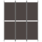 3-Panel Room Divider Brown 59.1"x70.9" Fabric