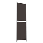 3-Panel Room Divider Brown 59.1"x70.9" Fabric