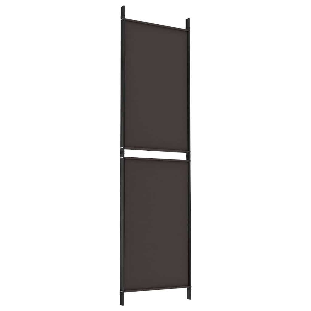 3-Panel Room Divider Brown 59.1"x70.9" Fabric