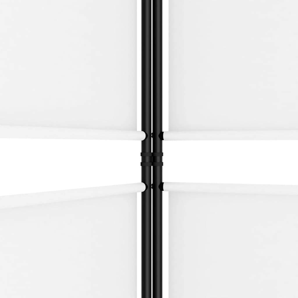 4-Panel Room Divider White 78.7"x70.9" Fabric