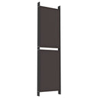 6-Panel Room Divider Brown 118.1"x70.9" Fabric