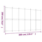 6-Panel Room Divider Brown 118.1"x70.9" Fabric