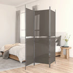 3-Panel Room Divider Anthracite 59.1"x78.7" Fabric