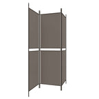 3-Panel Room Divider Anthracite 59.1"x78.7" Fabric