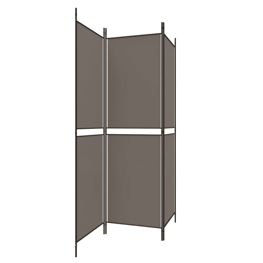 3-Panel Room Divider Anthracite 59.1"x78.7" Fabric