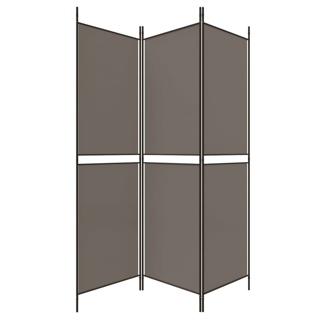 3-Panel Room Divider Anthracite 59.1"x78.7" Fabric