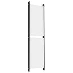 6-Panel Room Divider White 118.1"x78.7" Fabric