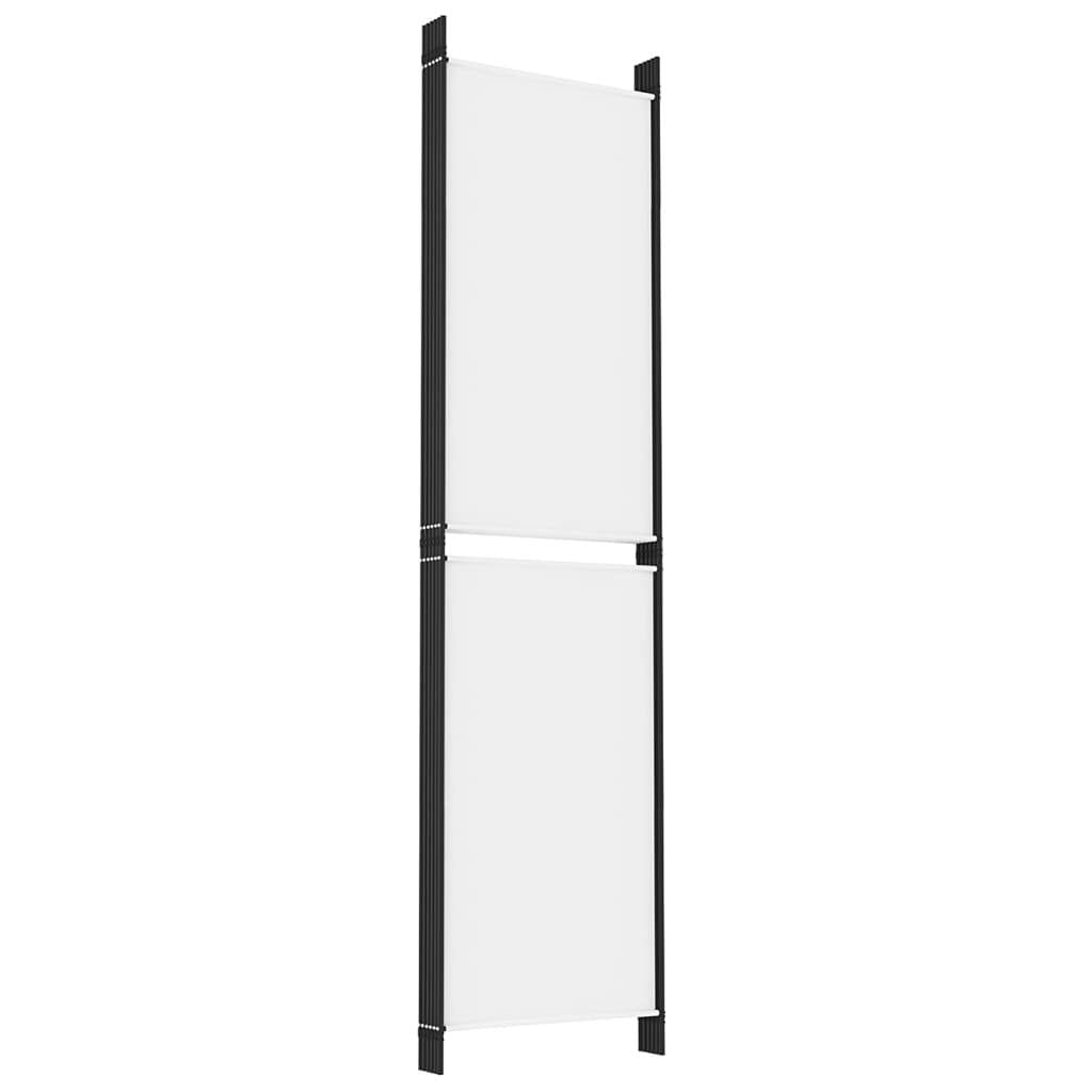 6-Panel Room Divider White 118.1"x78.7" Fabric