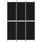 3-Panel Room Divider Black 59.1"x86.6" Fabric