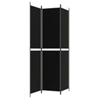 3-Panel Room Divider Black 59.1"x86.6" Fabric