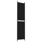3-Panel Room Divider Black 59.1"x86.6" Fabric