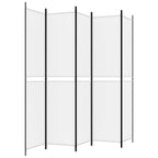 5-Panel Room Divider White 98.4"x86.6" Fabric