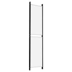 5-Panel Room Divider White 98.4"x86.6" Fabric