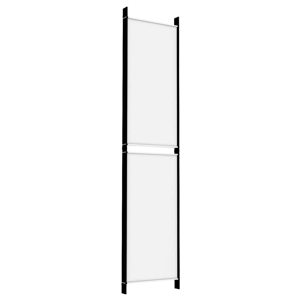 5-Panel Room Divider White 98.4"x86.6" Fabric