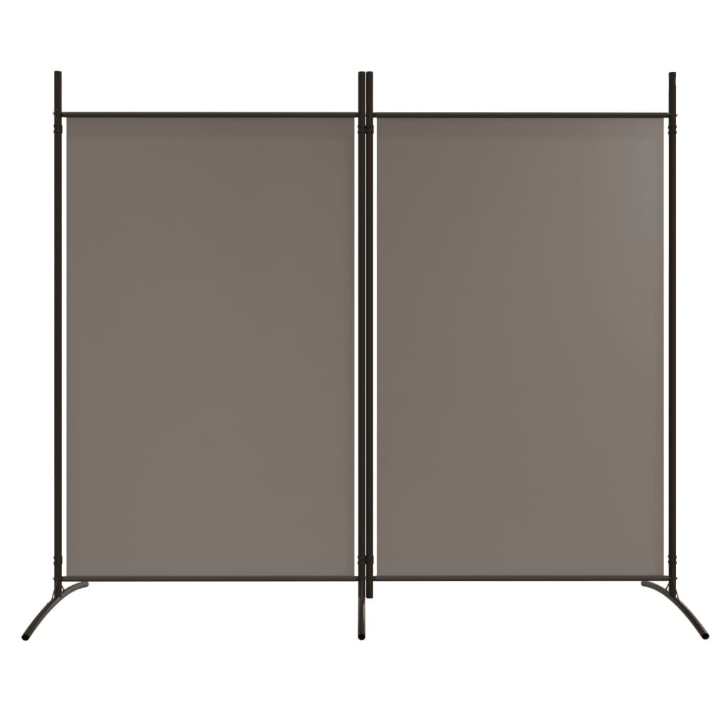 2-Panel Room Divider Anthracite 68.9"x70.9" Fabric