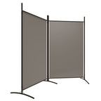 2-Panel Room Divider Anthracite 68.9"x70.9" Fabric
