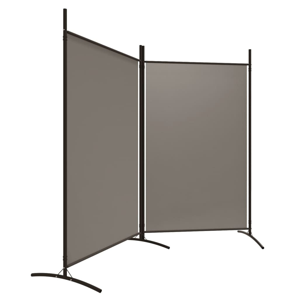 2-Panel Room Divider Anthracite 68.9"x70.9" Fabric