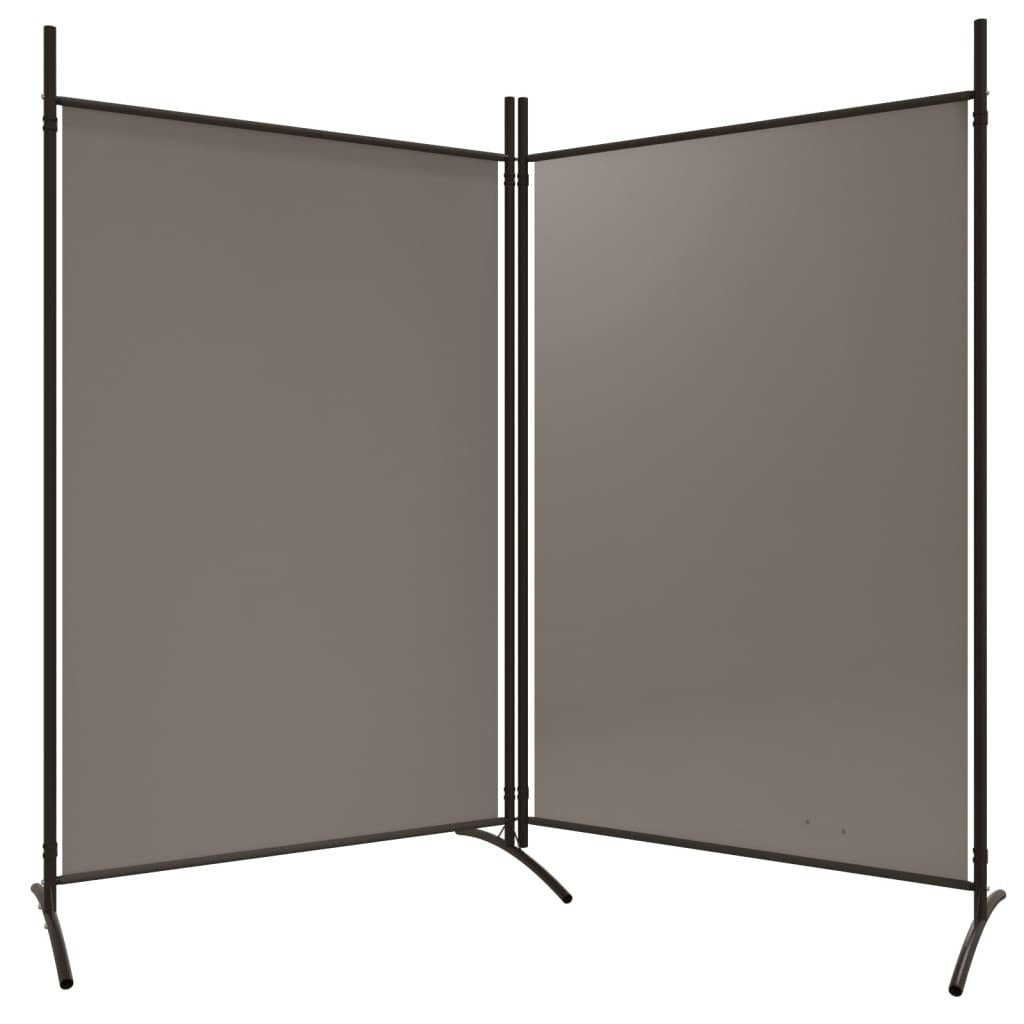 2-Panel Room Divider Anthracite 68.9"x70.9" Fabric